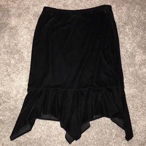 J.K Collection velvet handkerchief skirt